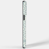 Coques Case-Mate iPhone Personnalisé Pastel Pale Bleu Doux Gris Blanc Géom (Verso / Droite)