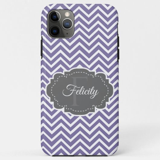 Coques Case-Mate iPhone Personnalisé Purple Chevron (Dos)