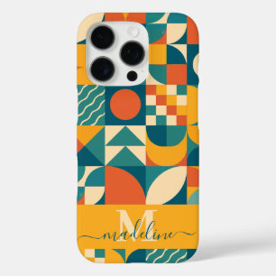 Coques iPhone 16 Pro Personnalisé Retro géométrique coloré