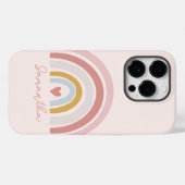 Coques Case-Mate iPhone Personnalisé rose arc-en-ciel dur iPhone 13 14 15 (Verso (horizontal))