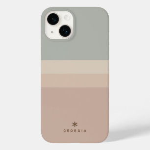 Coque Pour iPhone 14 Personnalisé Rose couleur bloc rose Turquoise gran