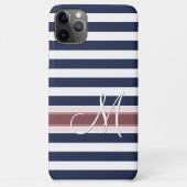 Coques Case-Mate iPhone Personnalisé Simple Classique Bleu Blancs Motif ra (Dos)