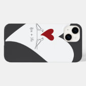 Coques Case-Mate iPhone Personnalisé Simple moderne Inséparables Red Heart (Verso (horizontal))