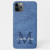 Coques Case-Mate iPhone Personnalisé Style Blue Jeans Nom Denim sur (Dos)