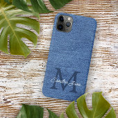 Coques Case-Mate iPhone Personnalisé Style Blue Jeans Nom Denim sur