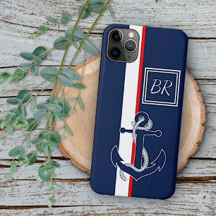 Case-Mate iPhone Case Personnalisé sur mesure bleu ancre rouge blanc ray