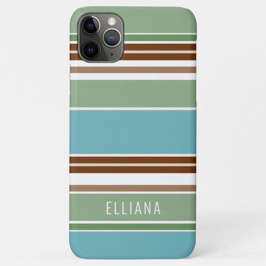 Coques Case-Mate iPhone Personnalisé Turquoise Bleu Sage Vert Brown Ivoire (Dos)