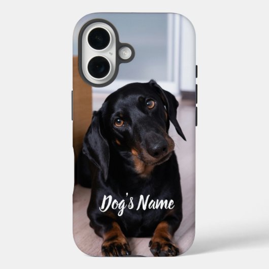 Coques Case-Mate iPhone Personnalisé votre Dachshund Chien Photo & Nom (Verso)