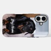 Coques Case-Mate iPhone Personnalisé votre Dachshund Chien Photo & Nom (Verso (horizontal))