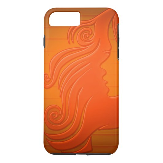 Coques Case-Mate iPhone Personnalisée Orange Gold Femme Face Coiffeuse (Dos)