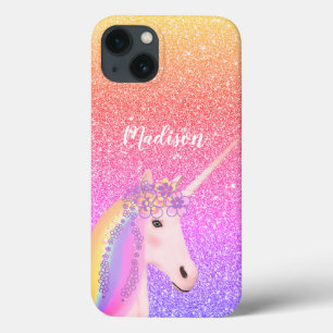 Case-Mate iPhone Case Personnalisée Rainbow Unicorn Parties scintillant 