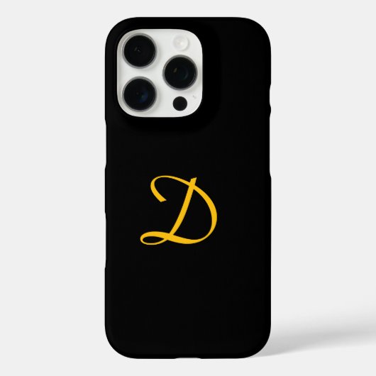 Coques Case-Mate iPhone Personnaliser avec votre Monogramme noir (Verso)