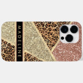 Coques Case-Mate iPhone Personnaliser Chic Stried Rose Parties scintillant (Verso (horizontal))