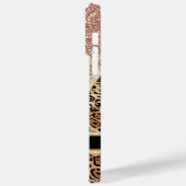 Coques Case-Mate iPhone Personnaliser Chic Stried Rose Parties scintillant (Verso / Gauche)