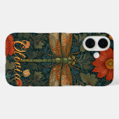 Coques Case-Mate iPhone Personnaliser dragonfly orange floral boho chic (Verso (horizontal))