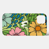 Coques Case-Mate iPhone Personnaliser Fleurs Rétro Large Échelle Multicolo (Verso (horizontal))