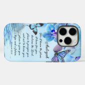 Coques Case-Mate iPhone Personnaliser Jérémie 29:11 Orchidées Papillon Bib (Verso (horizontal))