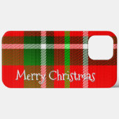 Coques Case-Mate iPhone Personnaliser "Joyeux Noël" Tartan Plaid Motif (Verso (horizontal))