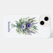 Coques Case-Mate iPhone Personnaliser Lavande Purple Fleurs Eucalyptus (Verso (horizontal))