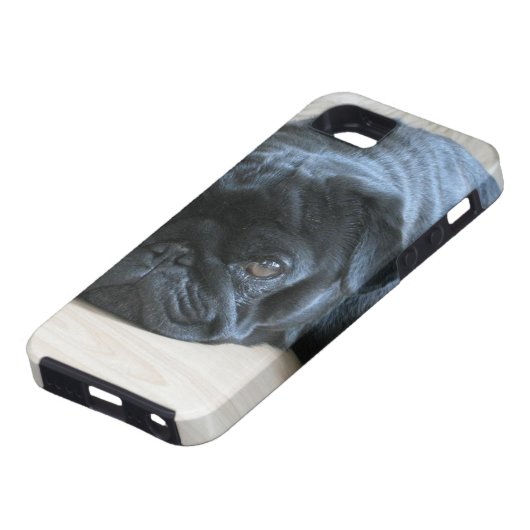 Coques Case-Mate iPhone Personnaliser le Carlin noir mignon Nom d'accessoi (Bas)