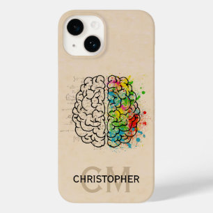 Coque Pour iPhone 14 Personnaliser Le Cerveau Humain Gauche Et Droite