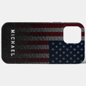 Coques Case-Mate iPhone Personnaliser le drapeau américain Arrière - plan  (Verso (horizontal))