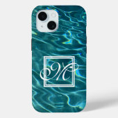 Coques Case-Mate iPhone Personnaliser le monogramme des vagues océaniques  (Verso)