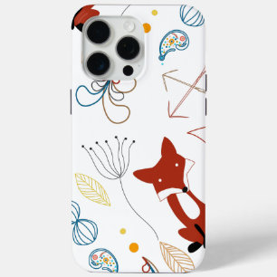 Coque iPhone 15 Pro Max Personnaliser le Motif Woodland Fox moderne