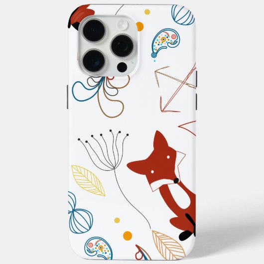 Coques Case-Mate iPhone Personnaliser le Motif Woodland Fox moderne (Verso)