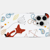 Coques Case-Mate iPhone Personnaliser le Motif Woodland Fox moderne (Verso (horizontal))