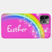 Coques Case-Mate iPhone Personnaliser le nom rainbow rose girl (Dos (Horizontal))