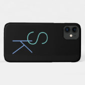 Coques Case-Mate iPhone Personnaliser les initiales, les grandes lettres e (Dos (Horizontal))