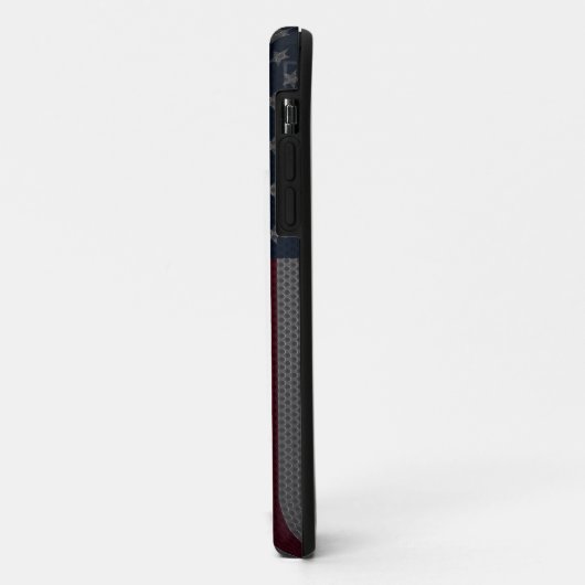 Coques Case-Mate iPhone Personnaliser Monogramme American Drapeau Maillage (Dos/Gauche)