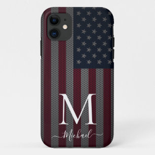 Case-Mate iPhone Case Personnaliser Monogramme American Drapeau Maillage