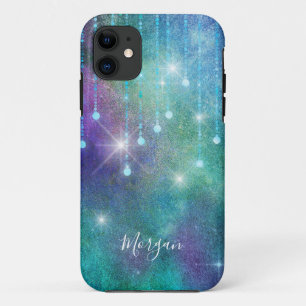 Case-Mate iPhone Case Personnaliser Nom, Violet & Turquoise, Lumières &