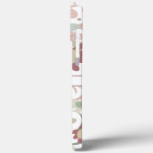 Coques Case-Mate iPhone Personnaliser rose moderne fleurie tendance Nom (Verso / Gauche)