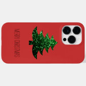 Coques Case-Mate iPhone Personnaliser Sparkly sapin vert rouge (Verso (horizontal))