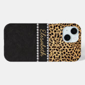 Coques Case-Mate iPhone Personnaliser Tache de Léopard Strass Diamants (Verso (horizontal))