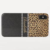 Coques Case-Mate iPhone Personnaliser Tache de Léopard Strass Diamants (Dos (Horizontal))