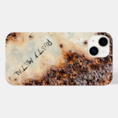 Coques Case-Mate iPhone Personnaliser Texture de métal rouillé brun cool (Verso (horizontal))