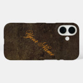 Coques Case-Mate iPhone Personnalisez Avec Votre Nom Dark Rustic (Verso (horizontal))