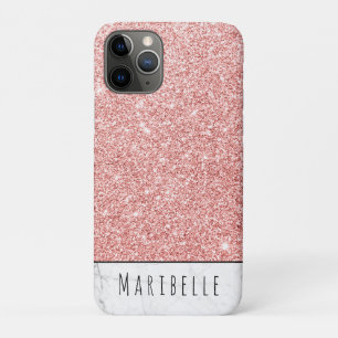 Case-Mate iPhone Case Personnalisez le marbre de Parties scintillant Ros