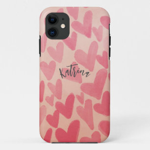 Case-Mate iPhone Case Personnalisez les Coeurs Éparpillés Rose
