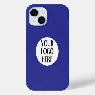 Coque Pour iPhone 15 Personnalisez Votre logo d'entreprise Noir Blanc B