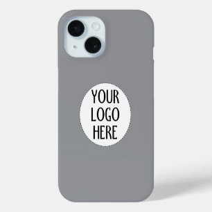 Coque Pour iPhone 15 Personnalisez votre logo d'entreprise Noir Blanc G