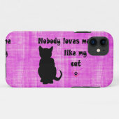 Coques Case-Mate iPhone Personne Ne M'Aime Comme Mon Chat (Dos (Horizontal))