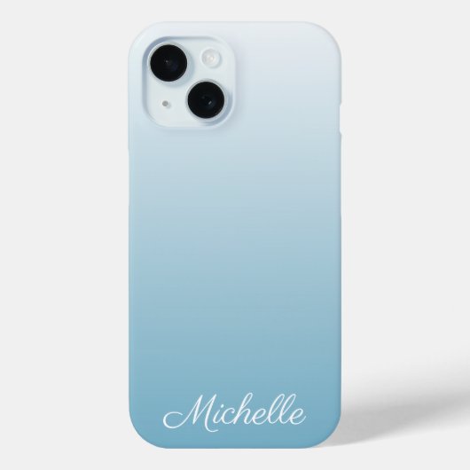 Coques Case-Mate iPhone Personnel gradient ombre angel blue (Verso)