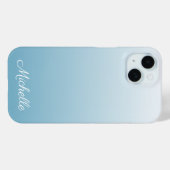 Coques Case-Mate iPhone Personnel gradient ombre angel blue (Verso (horizontal))