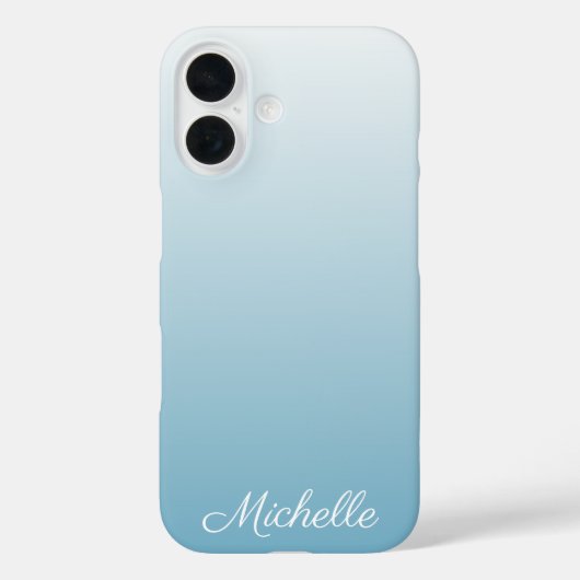 Coques Case-Mate iPhone Personnel gradient ombre angel blue (Verso)