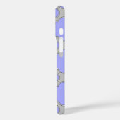 Coques Case-Mate iPhone Pervenche quatrefeuille et gris (Verso / Gauche)